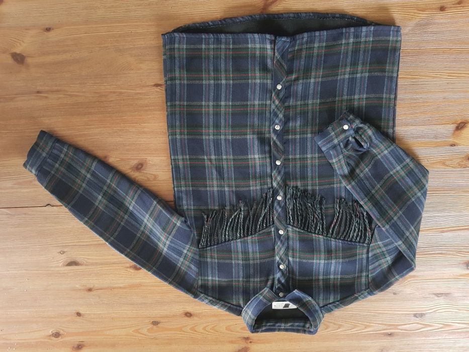 Koszula, kurtka krata, frędzle Zara 152 cm