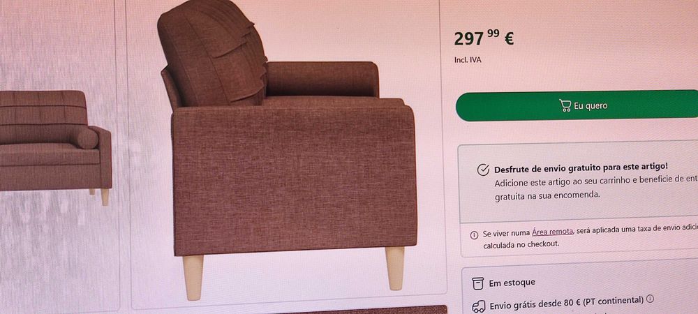 Sofá 3 lugares novo ainda embalado