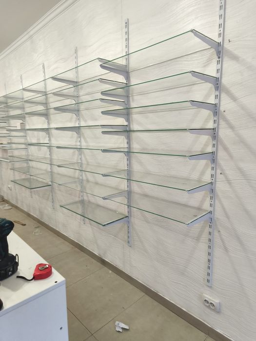 Стелаж полиці скло