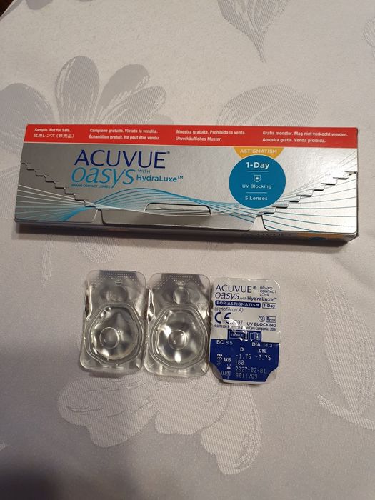 Acuvue oasys with HydraLuxe 1-day astigmatism soczewki kontaktowe -1,7