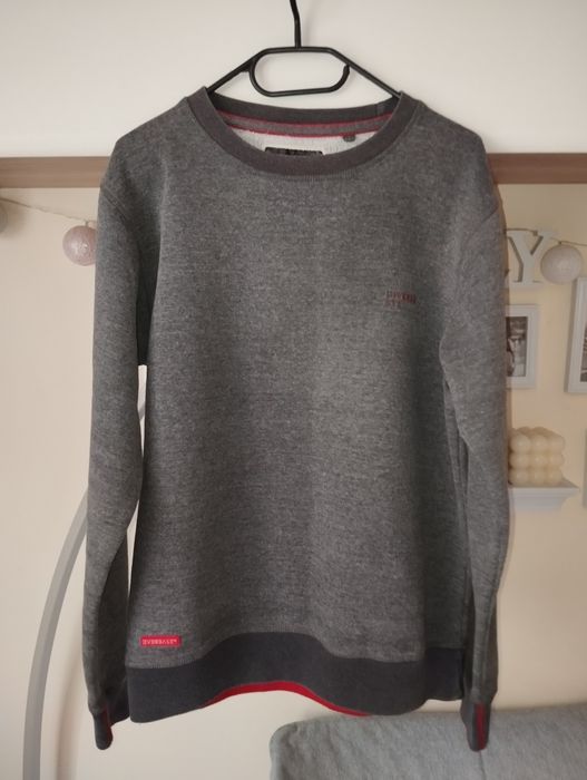 Szara ocieplana bluza Diverse męska Everbase CREW M
