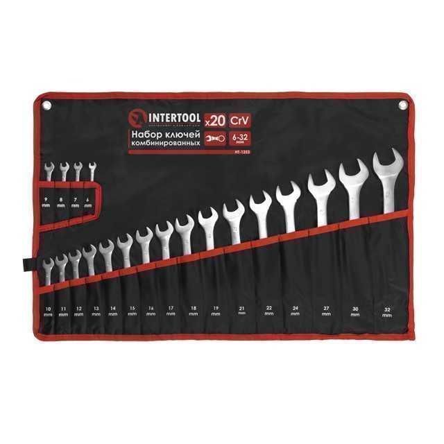 Набір ключів комбінованих, 20 шт, 6-32 мм INTERTOOL HT-1253