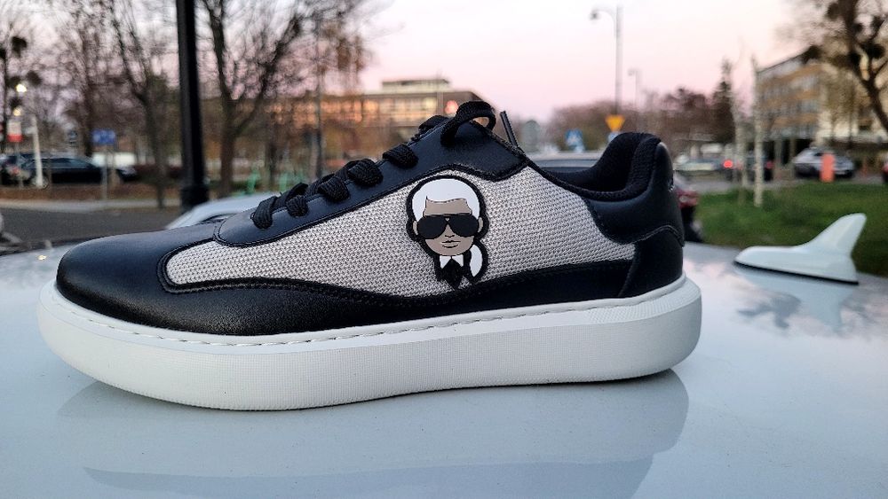 Buty męskie Karl Lagerfeld 41 trampki czarne białe Oryginał