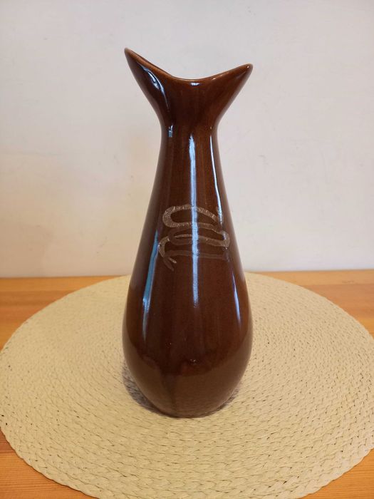 Wazon z Porcelitu PRL motyw szlaczka * 26cm