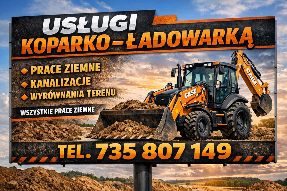 Usługi koparko-ładowarką – prace ziemne koparka