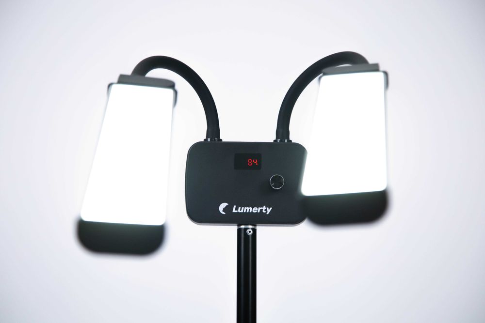Лампа LUMERTY Double 45w зі штативом - для бьюті-індустрії, фото/відео