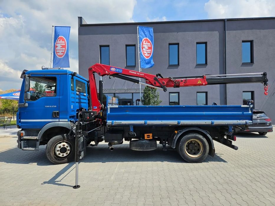 MAN TGM BL 4x2 HDS HMF 810-K1 MCS + nowy żuraw kran crane  HDS MAN TGM 12.250 4x2 + HMF 810-K1 żuraw samochodowy