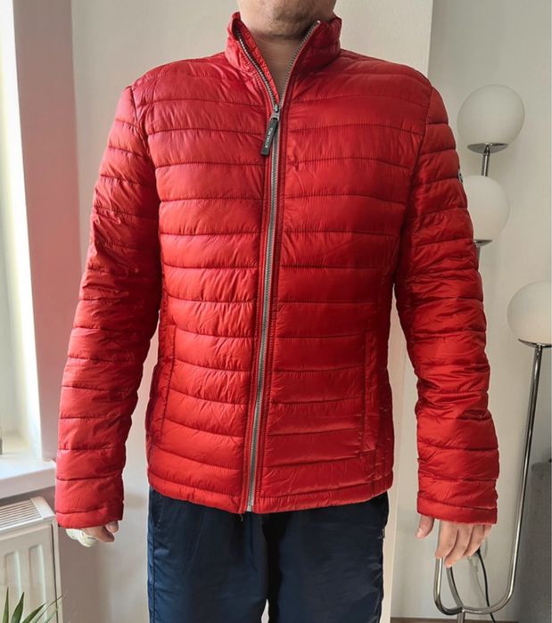 Nowa męska kurtka pikowana czerwona tom tailor