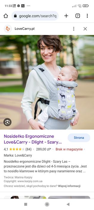 Nosidełko ergonomiczne love&carry