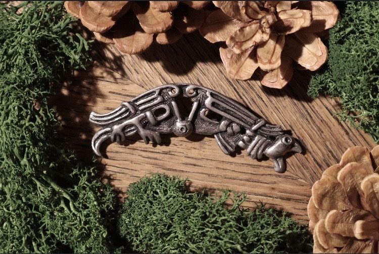 Oryginalna norweska przypinka EDDA / broszka / ozdoba w stylu wikingów