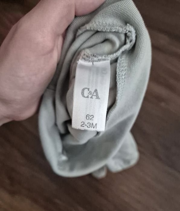 Półśpiochy miętowe r. 62 legginsy spodenki I love daddy