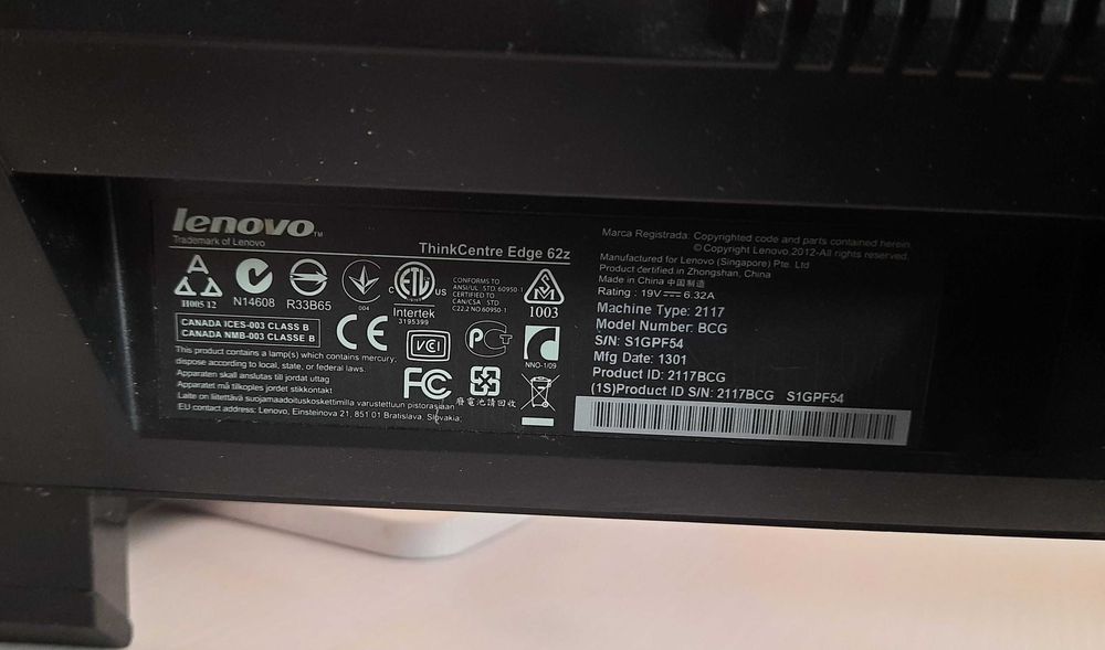 Моноблок Lenovo ThinkCentre Edge 62z