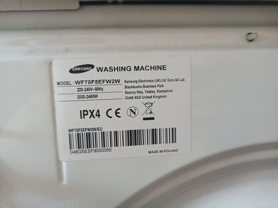 Pralka Samsung EcoBubble 7 kg WF70F5EFW2W Stan BDB (Sprawna)