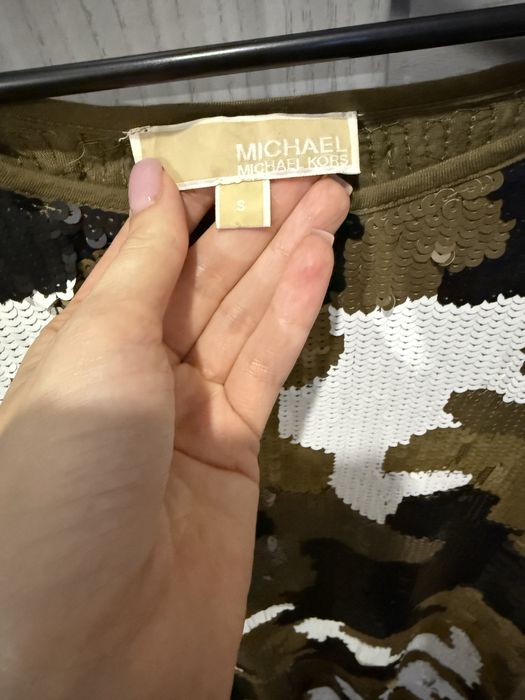 Плаття michael kors вінтажне розмір s камуфляжне з пайєтками