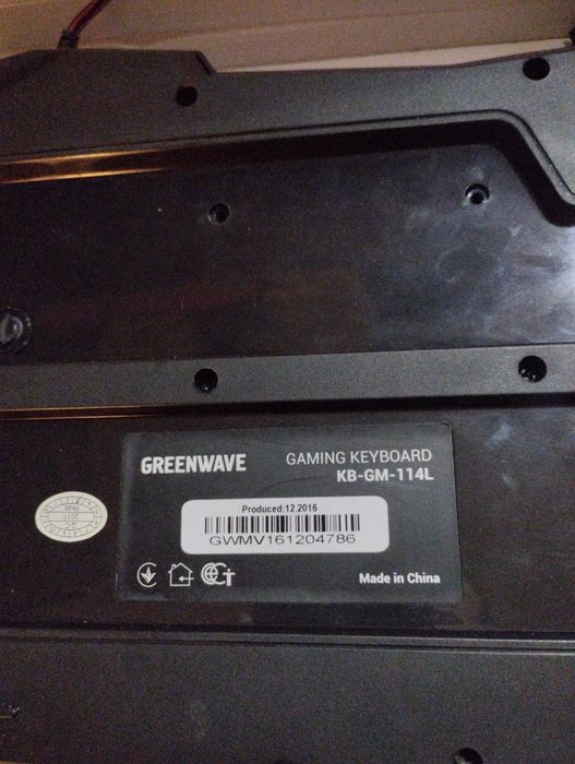 Клавиатура мембранная игровая GREENWAVE KB-GM-114L