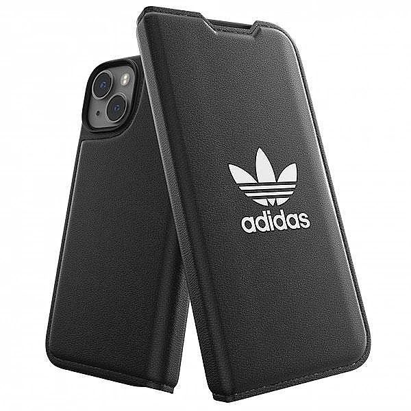 Etui Adidas Or Booklet Case Basic na iPhone 14 - czarno-białe