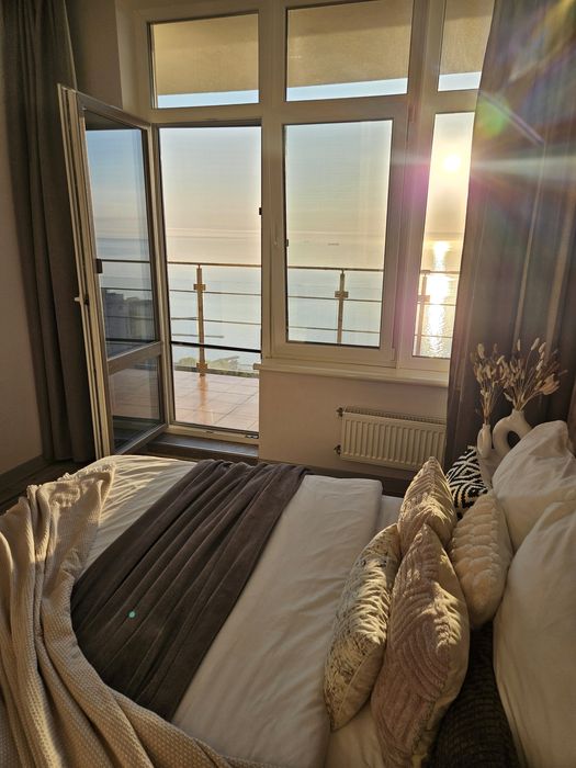 Аркадия Посуточно Каманина евро2х ком Море прямой вид Терраса подобово