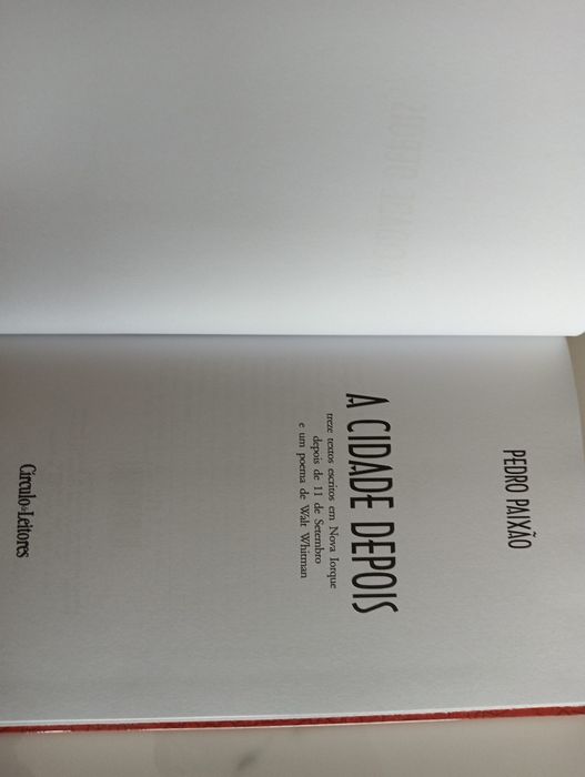 A Cidade Depois	de Pedro Paixão	Treze Textos Escritos em Nova..	Novo!*