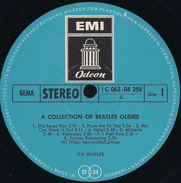 The Beatles ‎– A Collection Of Beatles Oldies - 1971