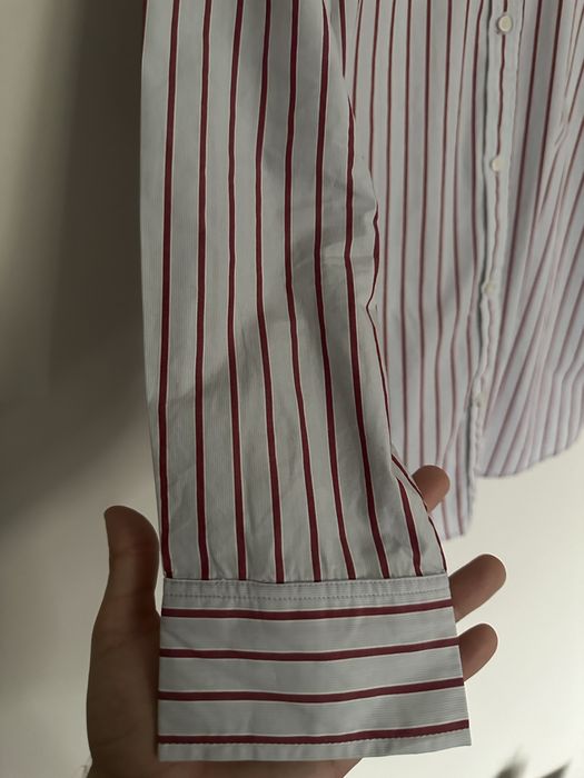 Nowa koszula męska z długim rękawem Tommy Hilfiger rozmiar 44 w prążki