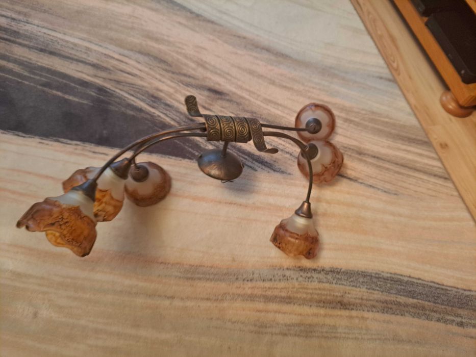 Żyrandol pokojowy stalowy, elegancki