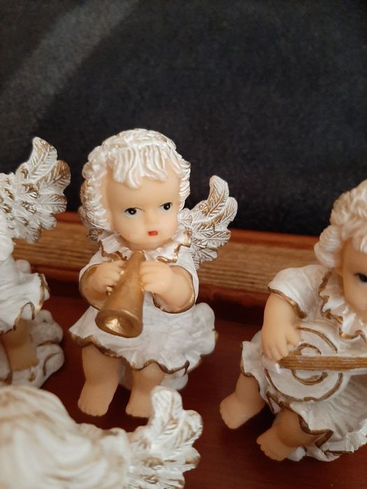 Anjos Musicais Vintage, em resina, conj 6