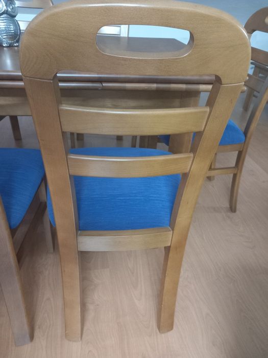 Mesa extensível cerejeira com 6 cadeiras