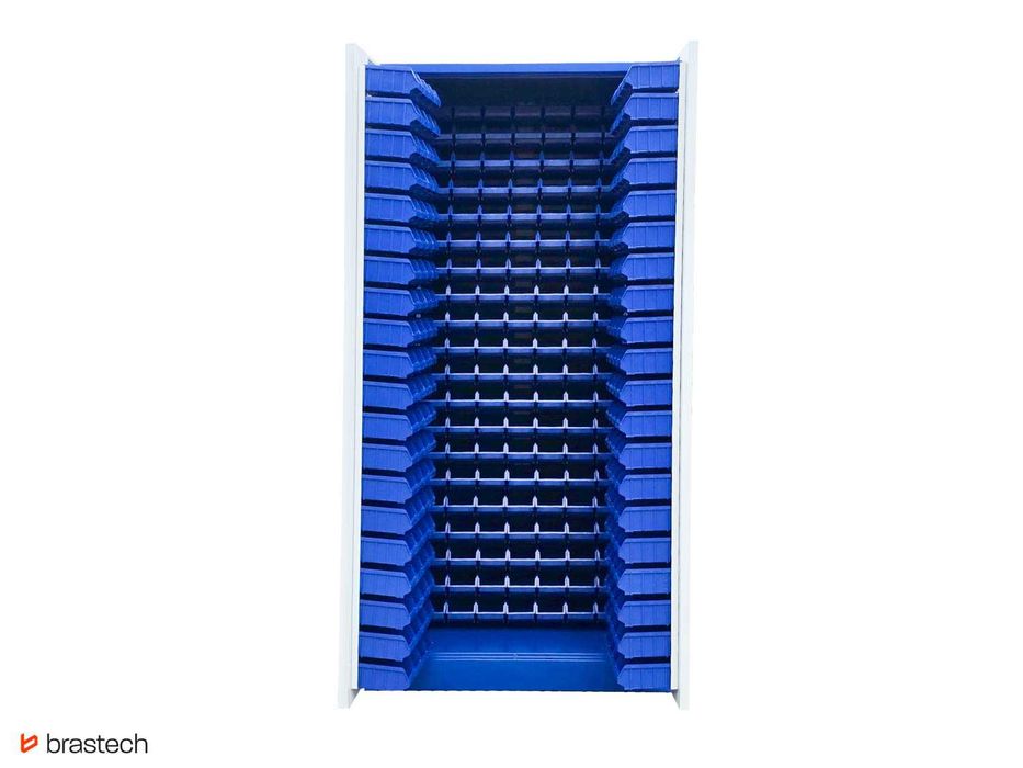 Szafa metalowa z 340 pojemnikami NOWA 200 cm x 100 cm x 45 cm