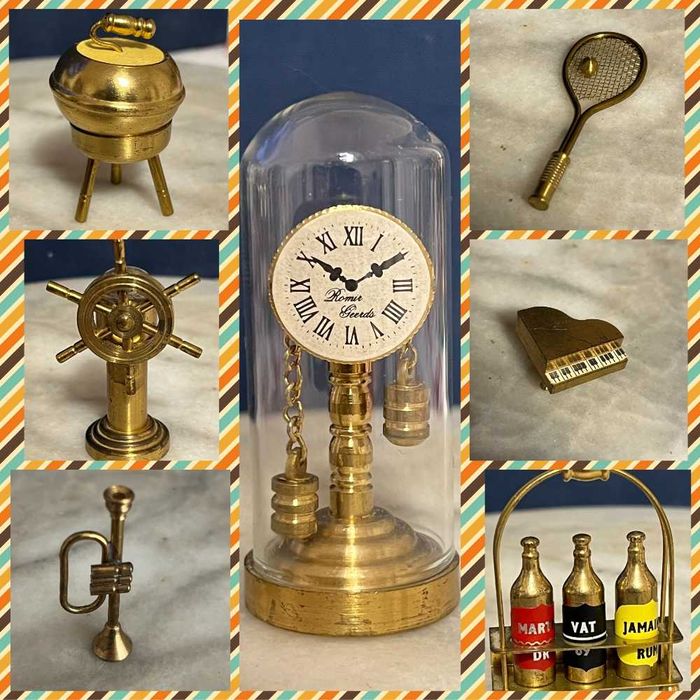 Кукольный домик Игрушка Латунь Набор Мини Фигурок Англия