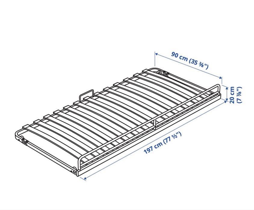 Cama solteita criança IKEA, colchao, barra de segurança