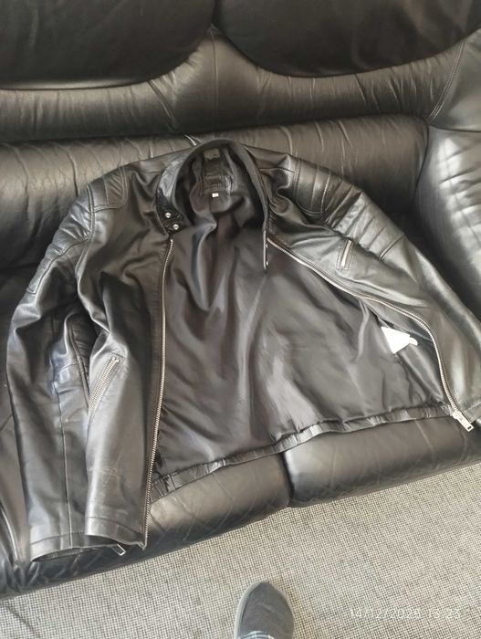 Casaco de cabedal estilo motard