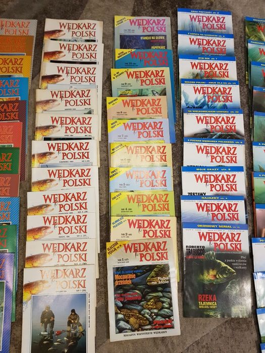 Gazety wędkarskie kolekcja. Wiadomości Wędkarskie, Wędkarz Polski.