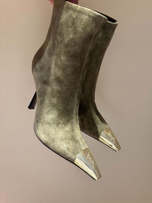 YSL сапожки натуральные сапоги ботинки ботфорты saint laurent туфли