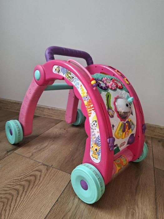 Little Tikes, chodzik i stół aktywności, 3w1, różowy
