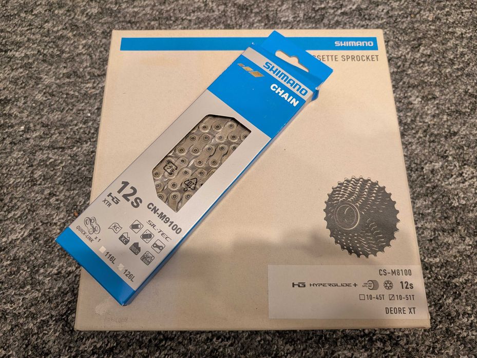 Zestaw kaseta Shimano CS-M8100 10-51T + łańcuch Shimano CN-9100 NOWE