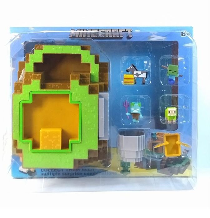 Игровой набор Майнкрафт "Оазис" 4-мини фигурки.