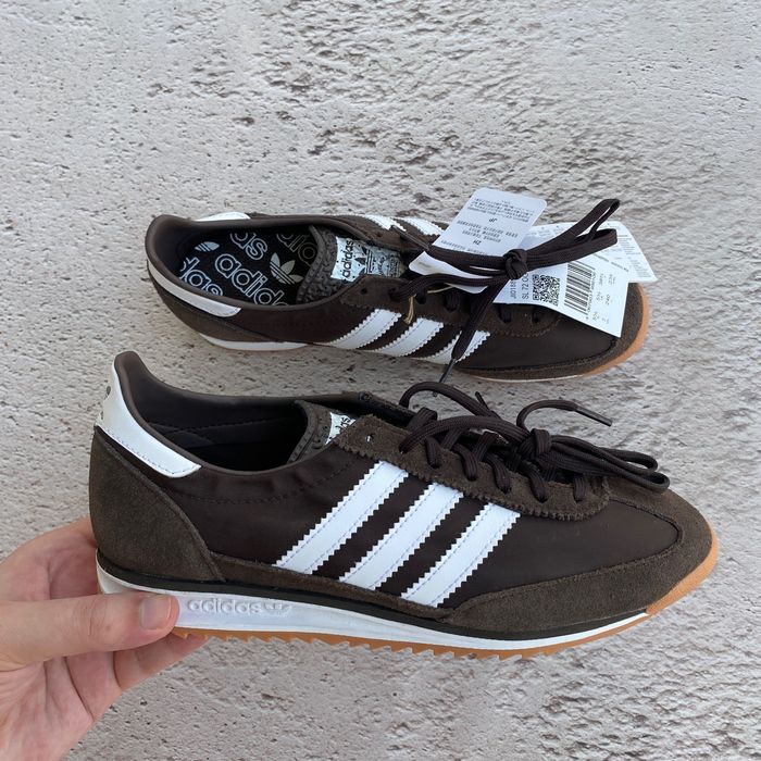 38 38.5 ji0188 оригінал Adidas sl 72 og жіночі кросівки casual dark brown коричневі
