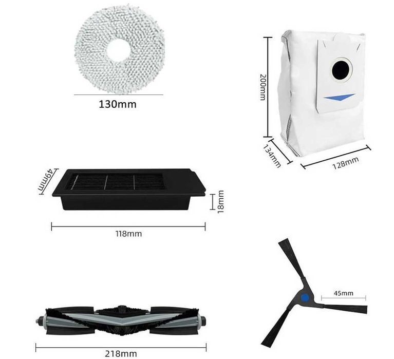 Conjunto acessorios Ecovacs Robot omni x2 Portes gratis