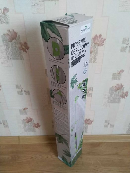 HIT Prysznic ogrodowy regulowany obrotowy natrysk statyw