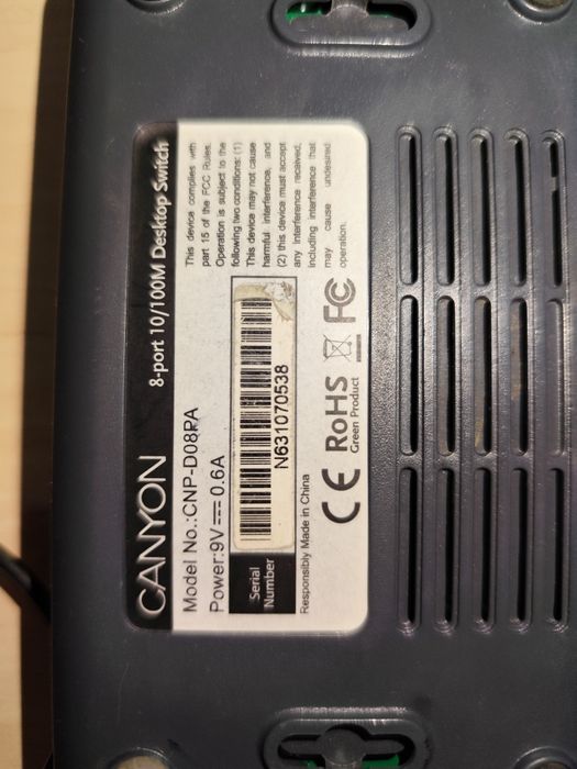 Комутатор/switch (світч) Canyon CNP-D08PA