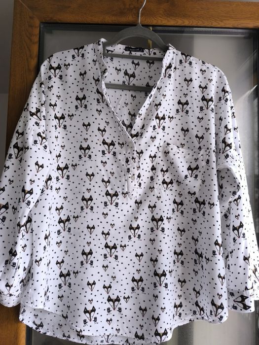 Koszula, bluzka damska biała w lisy, Medicine, rozm. S