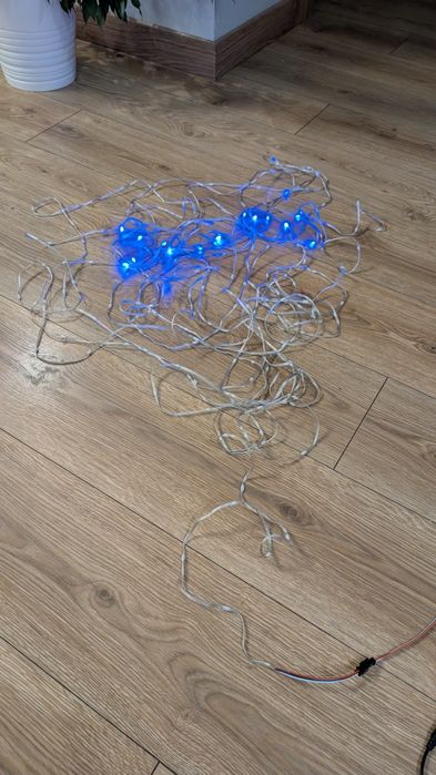 LED ws2812b 20m 200 diód elastyczny sznur łańcuch na choinkę efekty