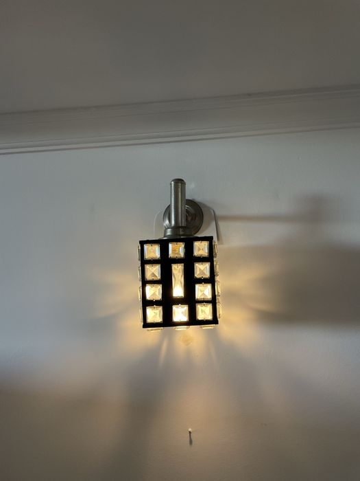 Candeeiro de Parede Vintage -Cubos Cristal