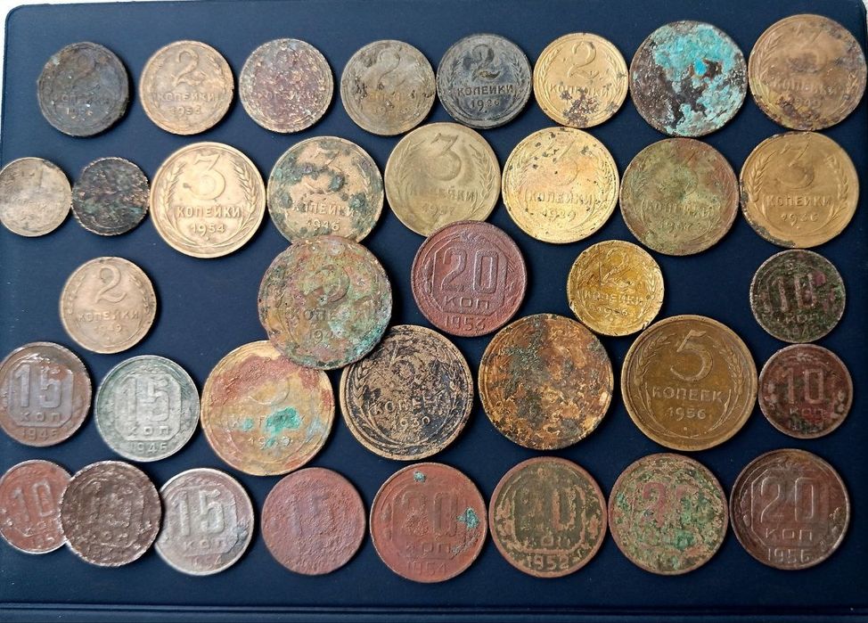 Монеты СССР дореформенные 36 шт., дореформа до 1957 г.