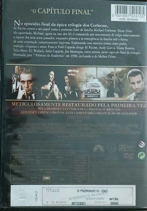 Francis F. Coppola. O Padrinho III.