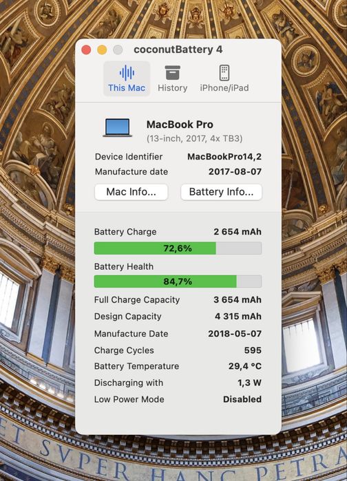 MacBook Pro "Core i5 Dual-Core" 3.1 Touch Bar | 256GB SSD | 8GB | 82%B