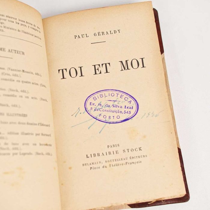Paul Geraldy - Toi et Moi (1926)