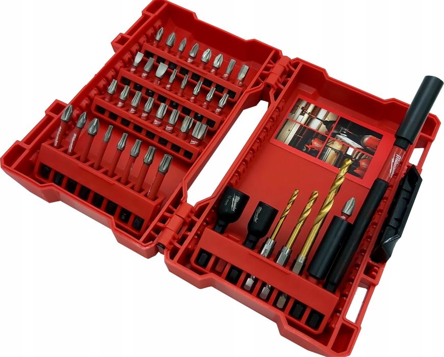 Zestaw bitów udarowych 40 elementów SHOCKWAVE MILWAUKEE plus wiertła