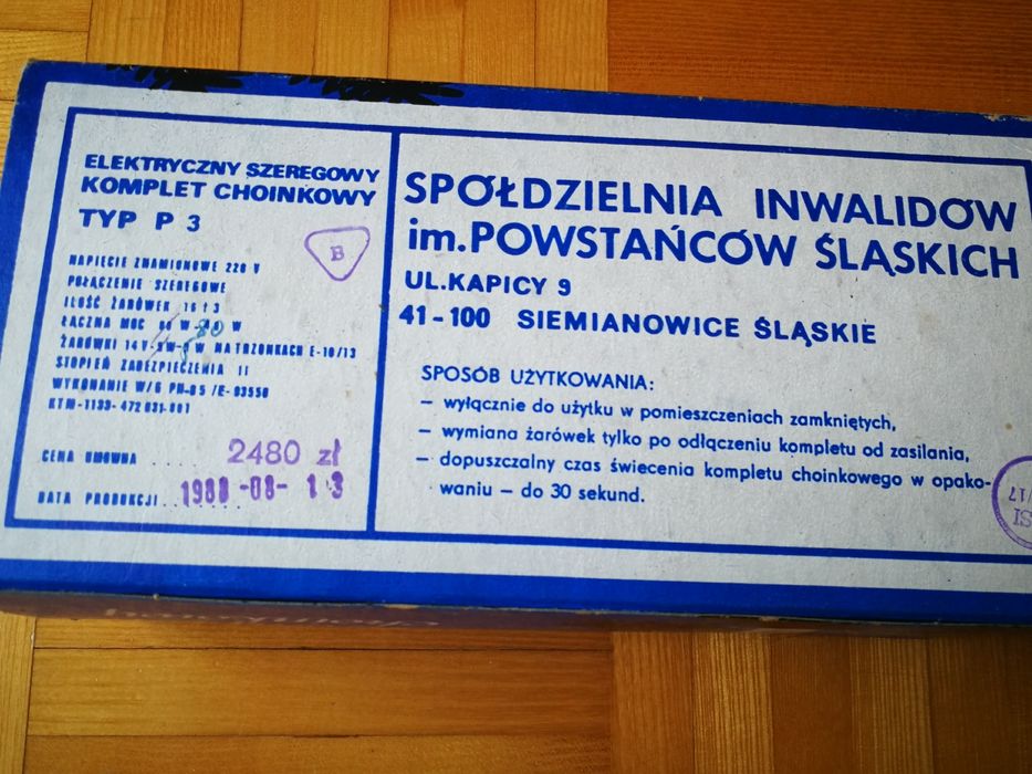 Oświetlenie na choinkę, lampki, świeczki PRL