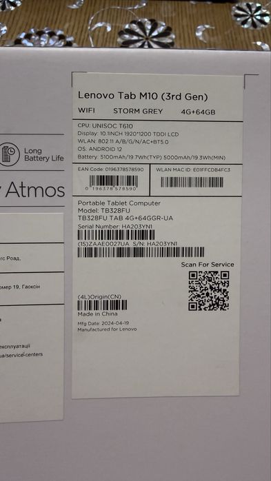 Поаншет Lenovo Tab M10